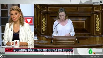 La cara de sorpresa de Yolanda Díaz al oír a Cuca Gamarra: le bastan 15 segundos para contestar