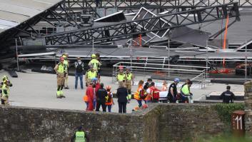 Seis trabajadores heridos, dos graves, al caer un escenario del festival 'O Son do Camiño' en Santiago