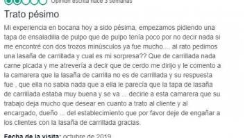 La encendida respuesta del dueño de un restaurante a esta crítica: "Los hosteleros estamos hartos"