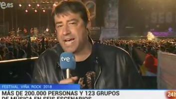 Este periodista de TVE hace la crónica más 'rockera' jamás vista en el Telediario