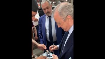 Un aficionado del Madrid le pide a Florentino que no fiche a Mbappé, él se ríe y deja esta respuesta