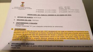 La Armada destituye al responsable de la celebración del hundimiento de un submarino "rojo" en 1937