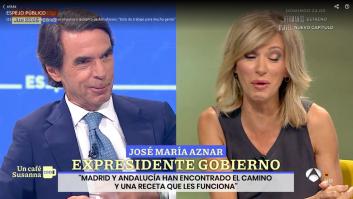 Las caras lo dicen todo: la frase que Aznar le ha soltado a Susanna Griso y ella no podía imaginar