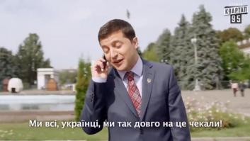 Así reaccionó el Zelenski actor a la entrada de Ucrania en la UE, cuando aún cabía el humor