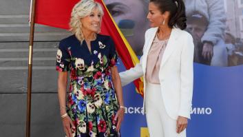 La reina Letizia y Jill Biden visitan un centro de refugiados ucranianos