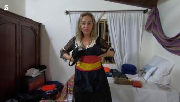 El bañador "por la unidad de España" que Ana María Aldón, mujer de Ortega Cano, se ha diseñado para 'Supervivientes 2020'