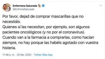 Enfermera Saturada hace un importante llamamiento tras la histeria por el coronavirus