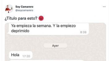 Indignación absoluta en Twitter por esta conversación de WhatsApp