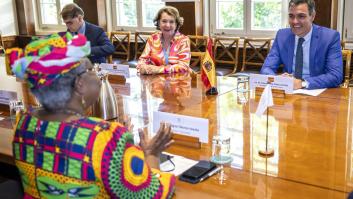 Se oye muy nítido lo que le dice la directora de la Organización Mundial del Comercio a Sánchez