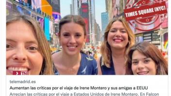 El texto que acompaña a este tuit de Telemadrid sobre Irene Montero indigna en Twitter