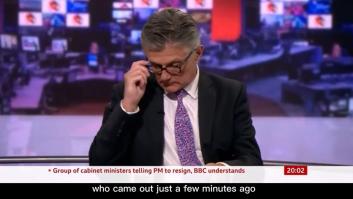 La BBC informa sobre la crisis de Boris Johnson y lo que se ve en directo da la vuelta a Twitter