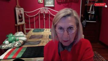 Locura en Twitter con esta foto de Rosa Díez en su casa y por lo que se ve al fondo