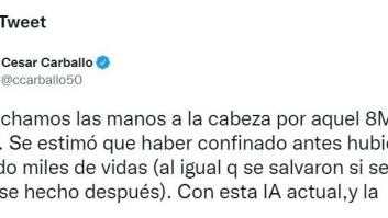 César Carballo publica este tuit sobre el Orgullo y las respuestas que recibe lo dicen todo