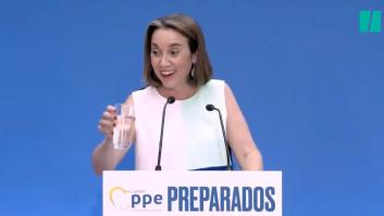 El mal rato de Cuca Gamarra en un acto del PP: cinco segundos de agobio que resuelve así