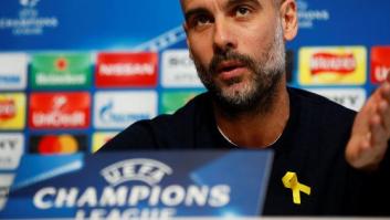 Pep Guardiola, multado con 20.000 libras por lucir el lazo amarillo