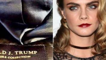 La expresiva reacción de Cara Delevingne al percatarse de que la ropa de Trump está hecha en México