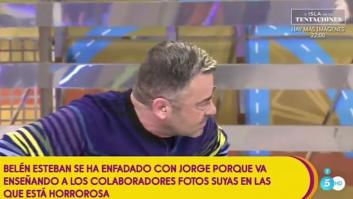 Belén Esteban abandona 'Sálvame' llorando tras una monumental bronca de Jorge Javier Vázquez
