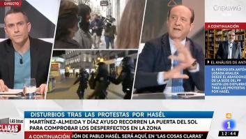 La polémica comparación sobre las manifestaciones de apoyo a Hasél de un tertuliano de TVE