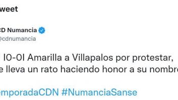 El comentado tuit que el Numancia ha publicado en pleno partido de pretemporada: el motivo es obvio