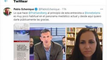 Echenique, sorprendido por lo que hizo Joaquín Prat al inicio de esta entrevista