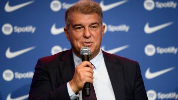 Joan Laporta asusta al aparecer en el palco del Camp Nou con un ojo morado