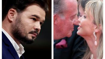 Viral en apenas minutos: el comentado tuit de Rufián sobre el rey Juan Carlos y Corinna