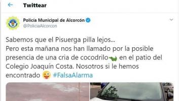 La Policía de Alcorcón recibe una llamada por la presencia de un cocodrilo, los agentes van y... ¡sorpresa!