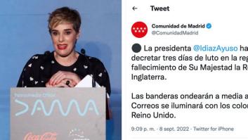 Ayuso declara tres días de luto oficial en Madrid y Anabel Alonso verbaliza lo que muchos piensan