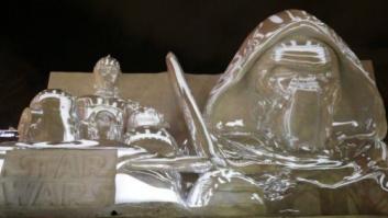 Las impresionantes esculturas de 'Star Wars' en el festival de la nieve de Sapporo (Japón)