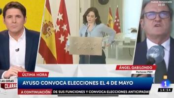 El mensaje sobre la cabeza de Gabilondo en TVE con el que muchos no han podido evitar la risa