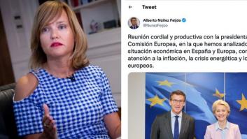 Feijóo pone este tuit con Von der Leyen y Pilar Alegría entra de lleno y usa hasta el inglés
