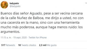 Una vecina del barrio de Salamanca triunfa con la carta que le ha enviado a Ignacio Aguado