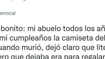 Emociona a medio Twitter al contar uno de los últimos deseos de su abuelo