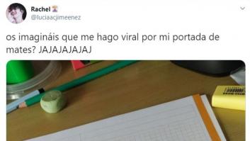 Una tuitera hace historia con esta portada en su cuaderno de Matemáticas: más de 50.000 'me gusta' y subiendo