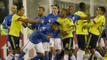 La trifulca que terminó con Neymar y Bacca expulsados