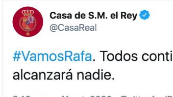Multitud de comentarios por el mensaje de apoyo de la Casa Real a Rafa Nadal: mira la última frase