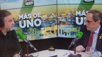La tremenda bronca de Alsina que ha dejado sin palabras a Torra en pleno directo: "El 80% quiere la autodeterminación"