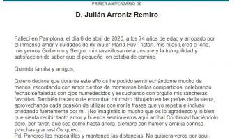 La importante recomendación que aparece en esta esquela de aniversario: hay que hacerle caso