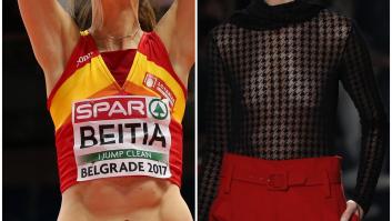 Ruth Beitia, de la pista de atletismo a lucir transparencias en la pasarela