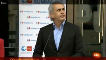 "¡Sanidad pública, no privada!": El grito que ha dejado con esta cara al consejero de Salud de Madrid
