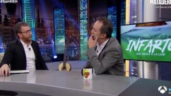 Santi Rodríguez cuenta a Pablo Motos en 'El Hormiguero' (Antena 3) la disparatada reacción de su mujer a su infarto