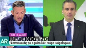 Tensión en 'El programa de Ana Rosa': la pregunta sobre Abascal que el secretario general de Vox no ha querido responder