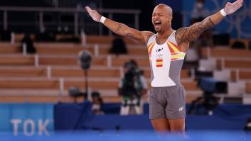 El gimnasta español Ray Zapata, medalla de plata en la final de suelo