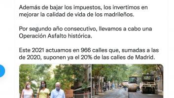 La frase de Villacís en este tuit que ha indignado a muchos madrileños: "Demencial"