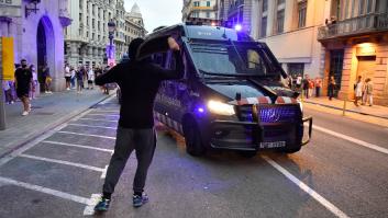 Cargas policiales en Barcelona tras la manifestación por la Diada