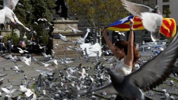 Los símbolos de las protestas del 1-O: 'L' Estaca', 'Els Segadors', los Mossos y "els carrers seran sempre nostres"