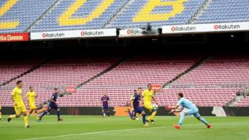 El Camp Nou, vacío durante el 1-O
