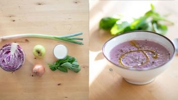 Recetas fáciles: crema de lombarda y albahaca