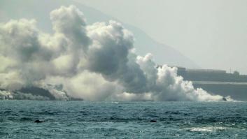 La 'autopista' de lava del volcán al mar, vista desde el espacio