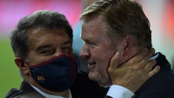 Laporta dice que Koeman "seguirá siendo entrenador del Barça" pase lo que pase ante el Atlético
